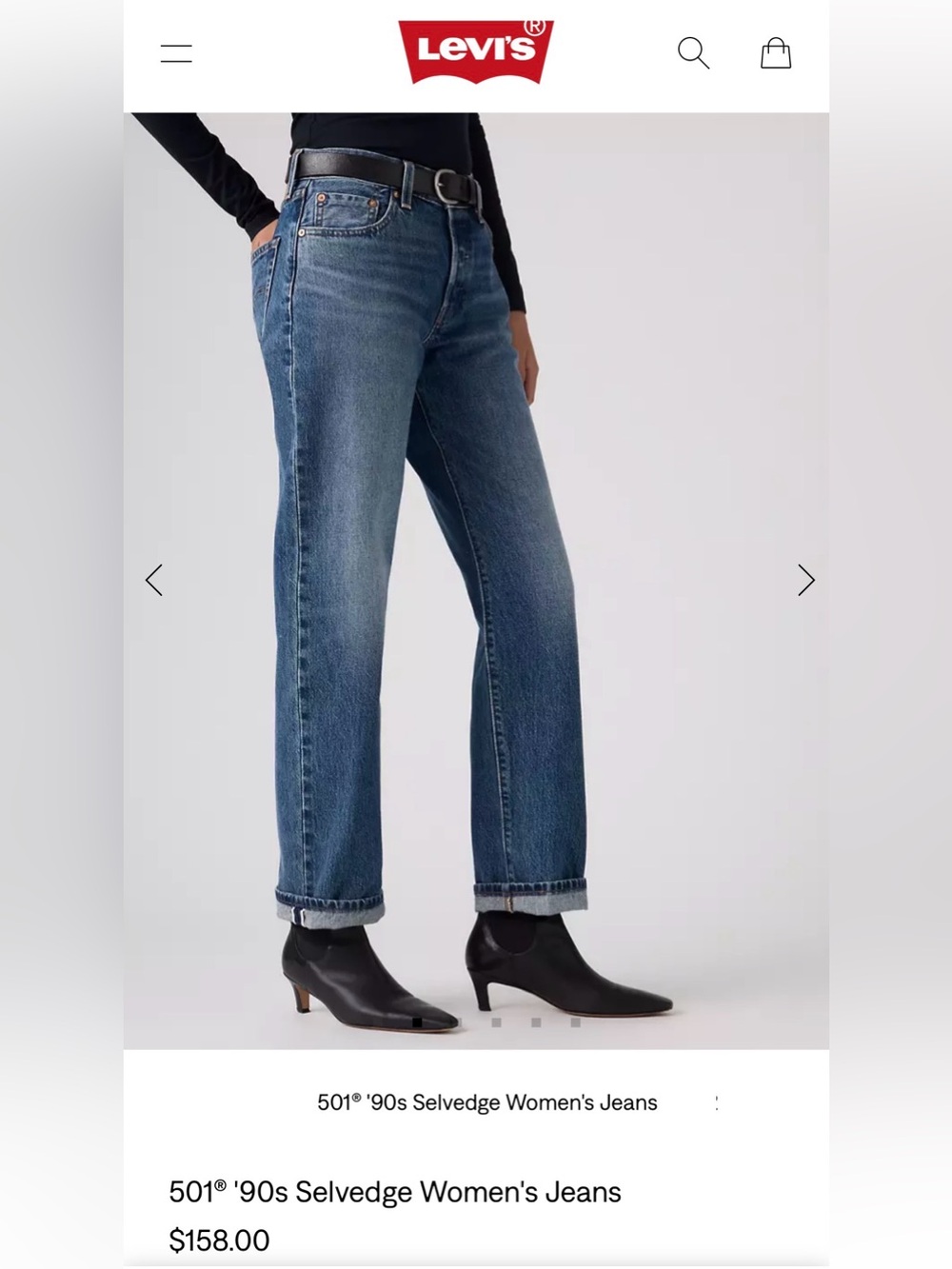 Levi's 501 90s SELVEDGE Jeans in Medium Wash🥰🥰🥰
